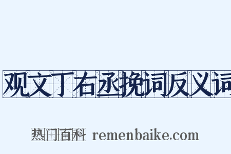 观文丁右丞挽词反义词是什么意思的图片
